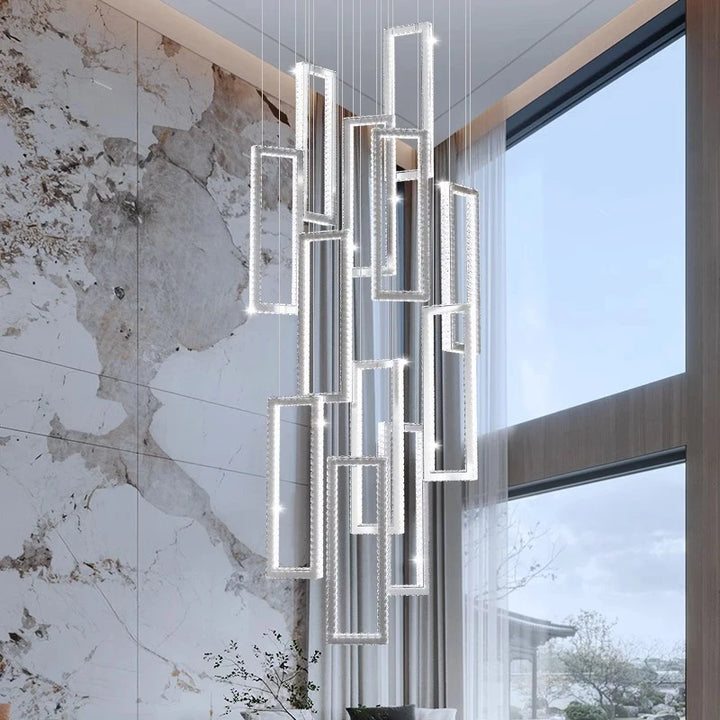 Lustre moderne en cristal pour salon – Cristarion