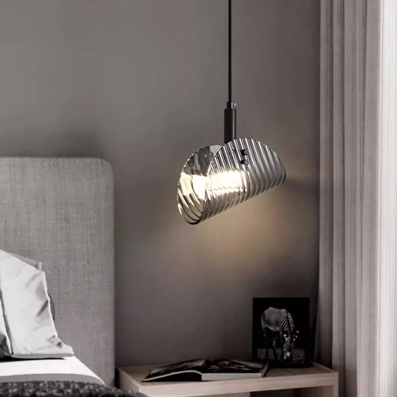 Suspension en verre fumé gris pour salle à manger – Orvelia