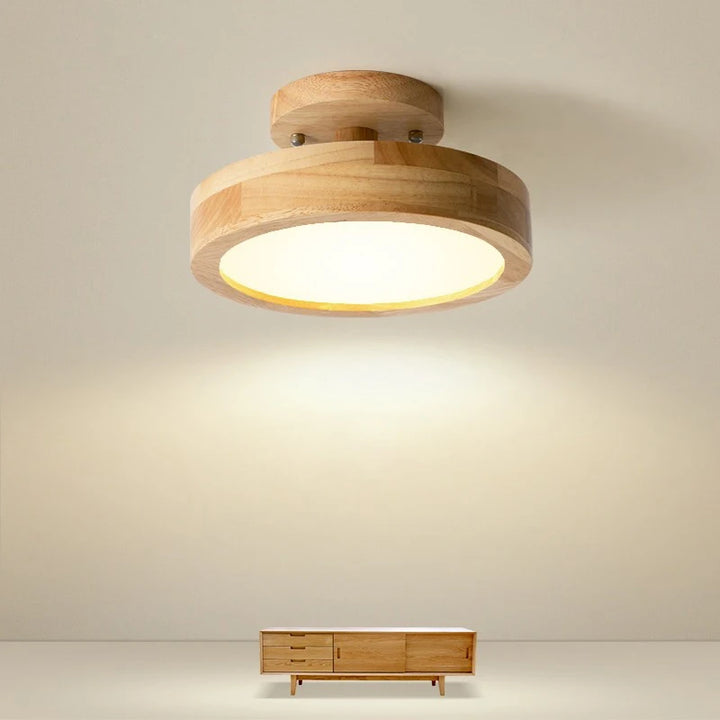 Plafonnier nordique en bois pour couloir – Arborise