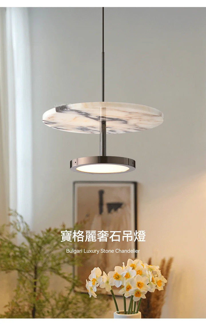 Suspension en pierre naturelle noire pour chambre – Noctura