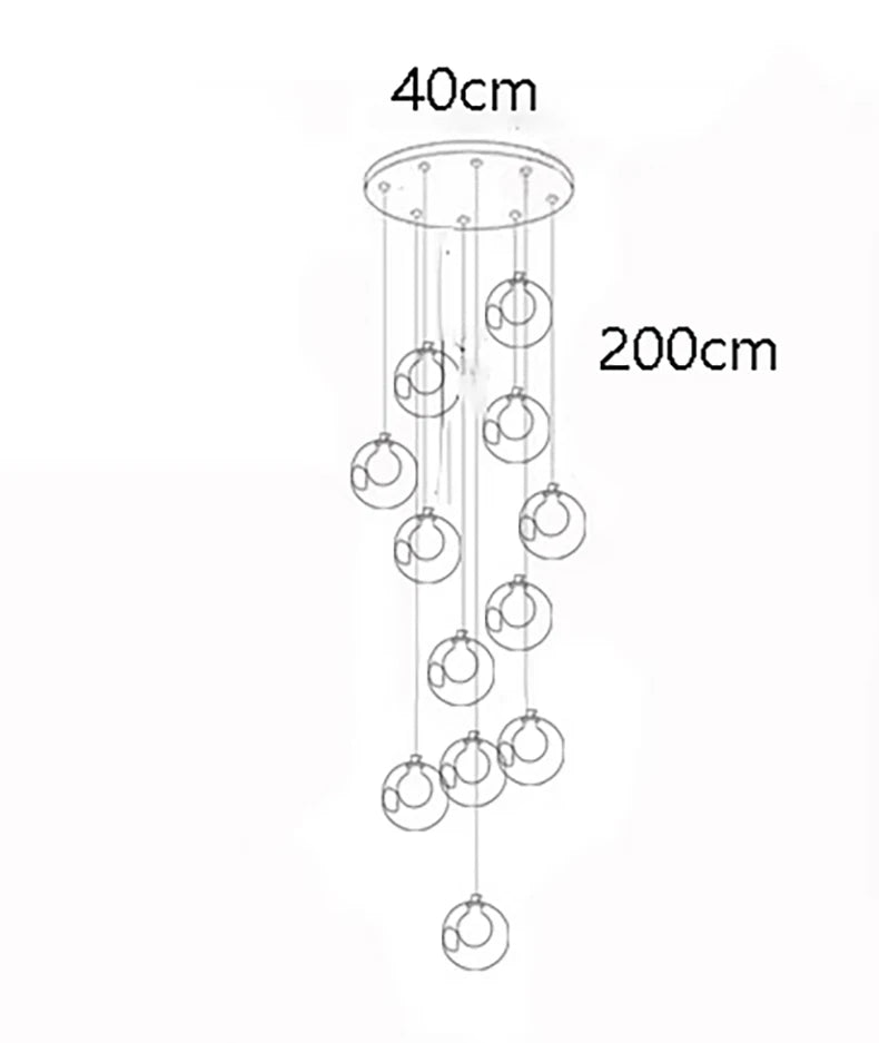Art Deco ijzeren kroonluchter voor eetkamer – Caeluxa