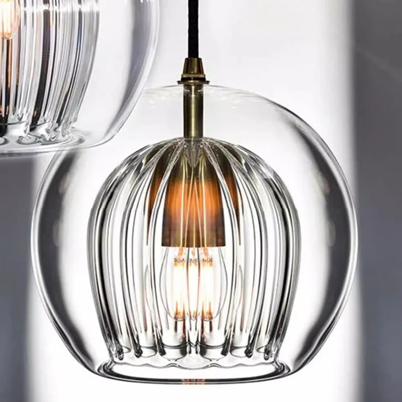 Geschilderde Glazen Hanglamp LED Verlichting Natuurlijk Design – Ruche Cristalline