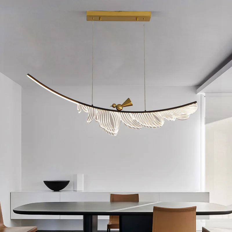 Suspension LED en cuivre pour salon et salle à manger – Candeluxa