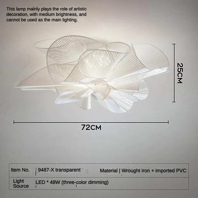 Plafonnier moderne en PVC noir pour chambre à coucher – Noctura