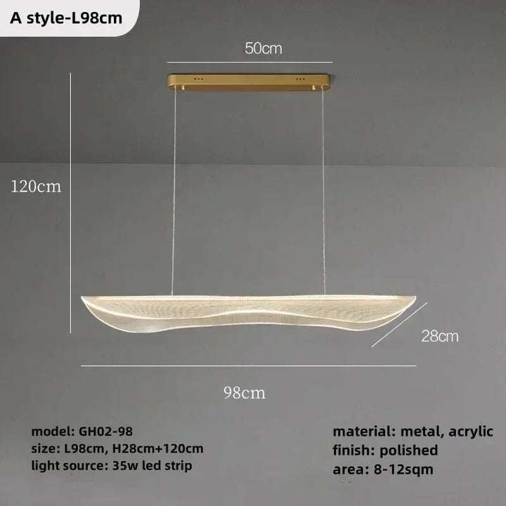 Suspension LED nordique en fer pour salle à manger – Oréade