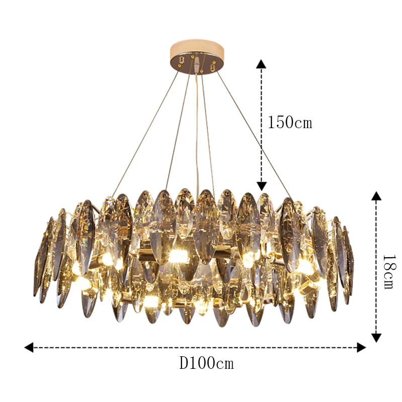 Suspension en cristal pour salon et chambre – Cristarôme