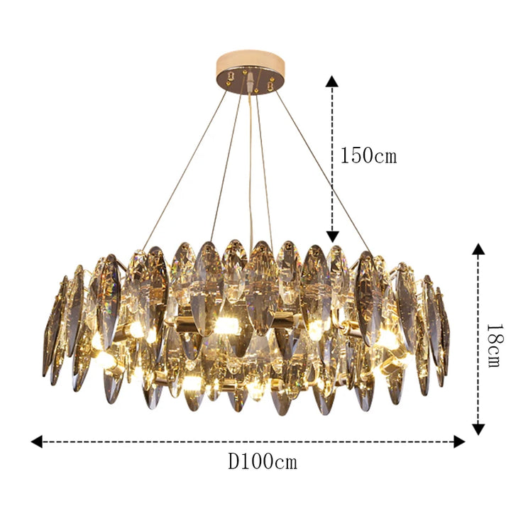 Suspension en cristal pour salon et chambre – Cristarôme
