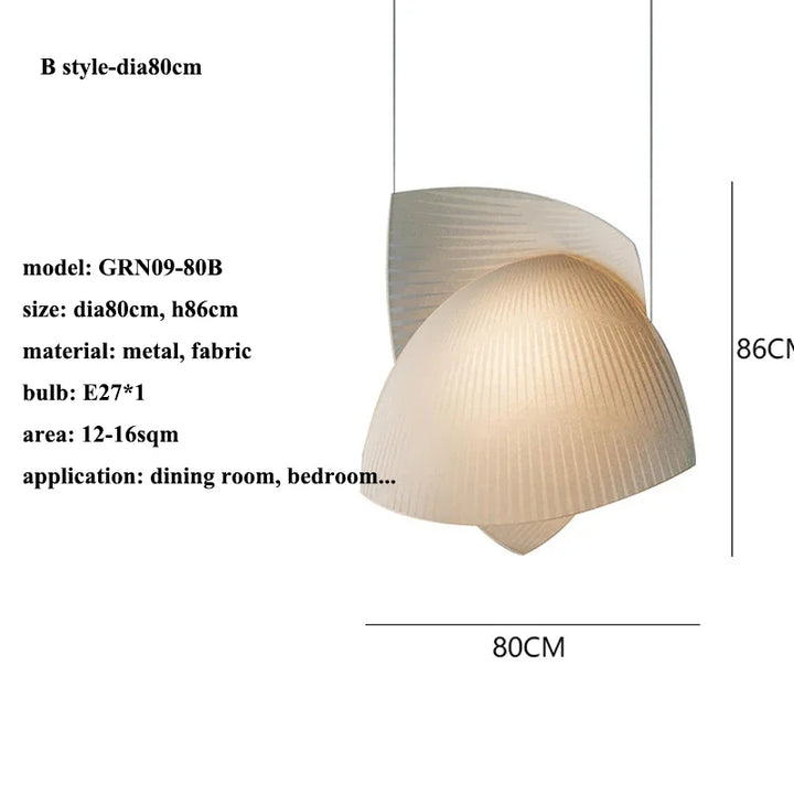 Suspension en tissu LED pour salon – Armonique