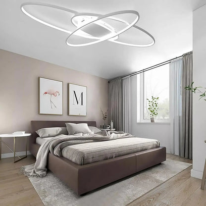 Modern plafondlamp in aluminium voor woonkamer – Alumode