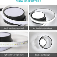 Plafonnier LED moderne en aluminium blanc 6500K pour chambre – Caelux