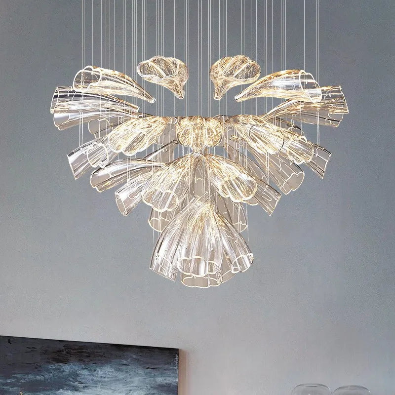 Moderne Kristal en Staal Kroonluchter voor Woonkamer – Mirellia