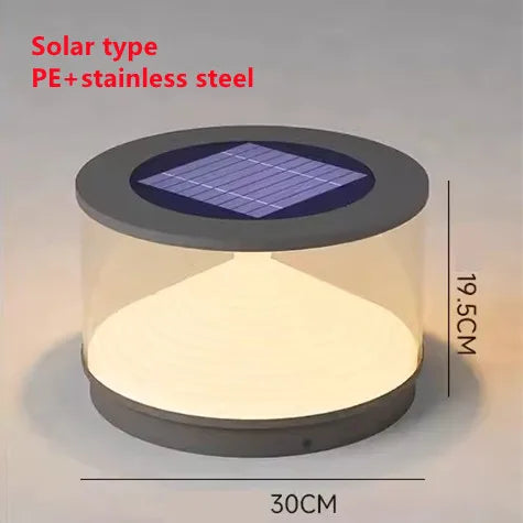 Lampe solaire de jardin en acier inoxydable – Soléclat