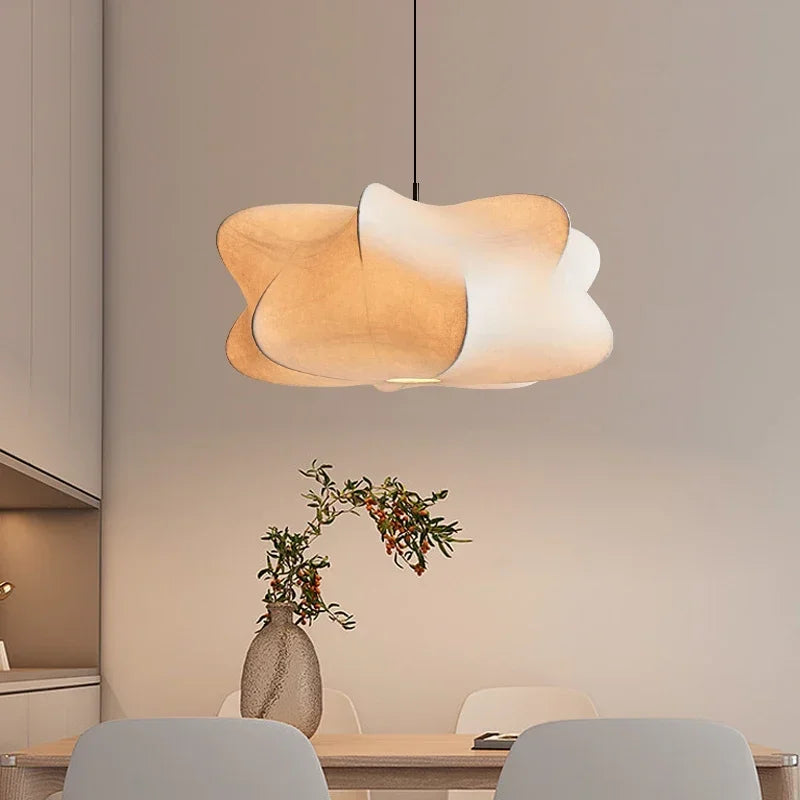 Zijden hanglamp in Japanse stijl voor woonkamer – Zénithra