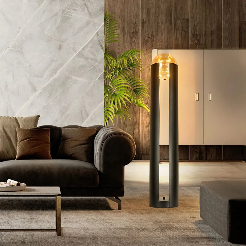 Lampadaire Postmoderne Métal Verre LED – Elara