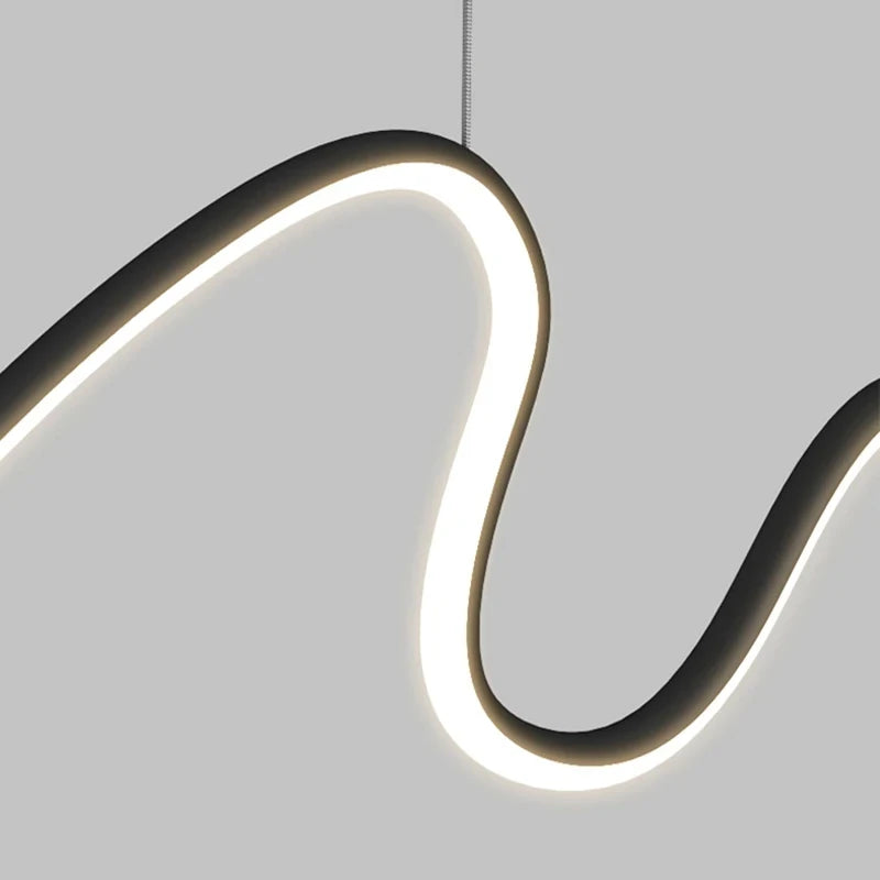 Suspension LED noire moderne pour intérieurs – Caelux