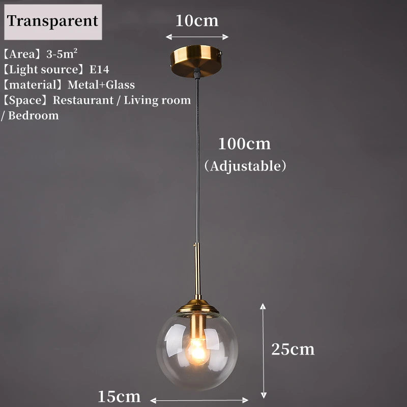 LED-hanglamp in gepolijst glas voor woonkamer – Crealuxa