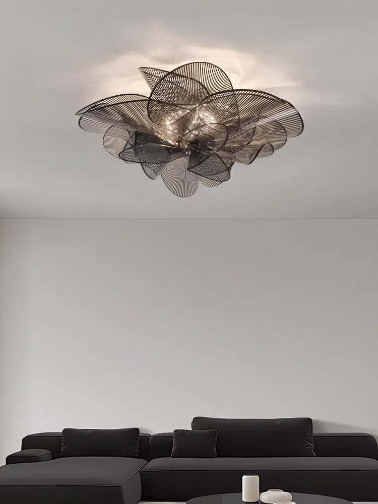 Plafonnier moderne en PVC noir pour chambre – Novaluce