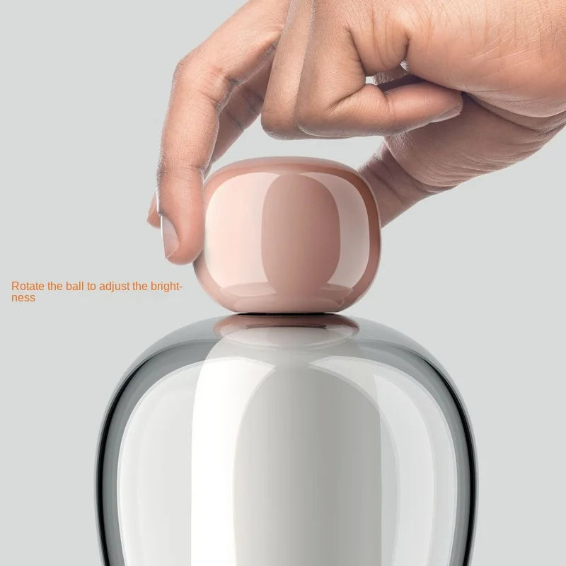 Minimalistische bureaulamp in glas en aluminium – Artéline