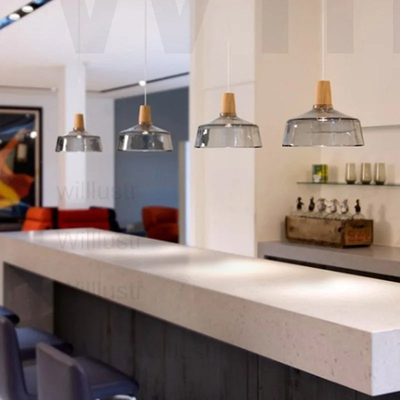 Suspension en verre fumé pour éclairage raffiné – Armonique