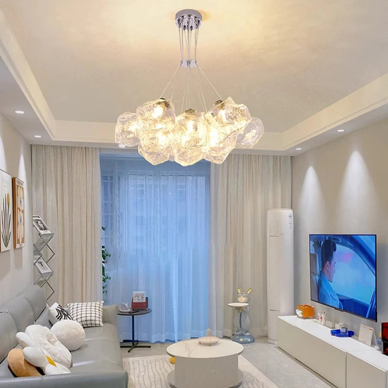 Moderne glazen hanglamp voor eetkamer – Célestine