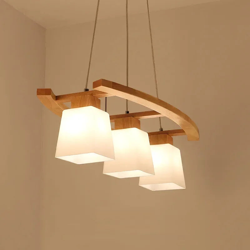 Moderne japanse houten hanglamp – Zenara
