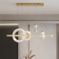 Lustre moderne en cristal pour salon – Cristarène
