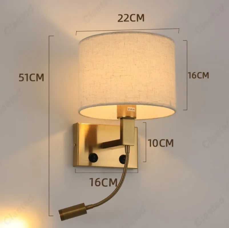 Applique murale en tissu LED pour chambre – Armoniel