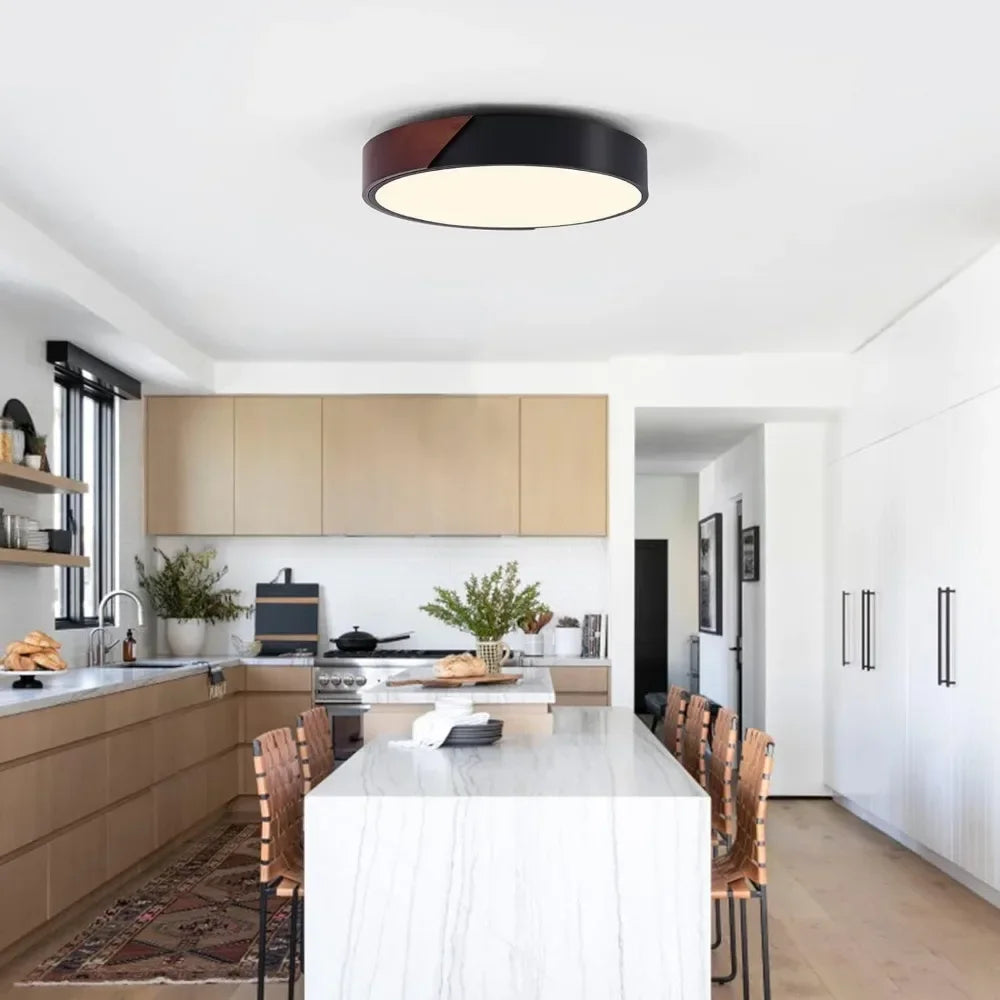 Plafonnier noir minimaliste pour salon et chambre – Noirceur