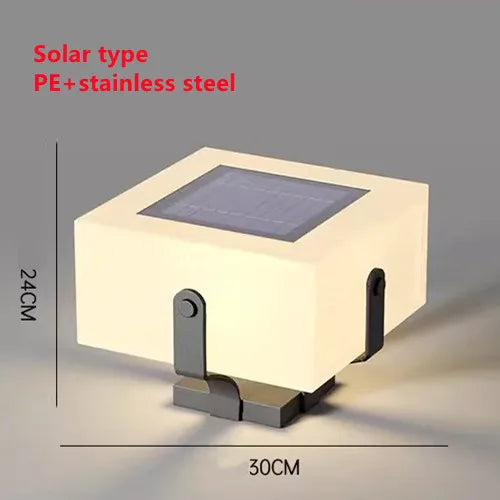 Lampe de Colonne Solaire en Acier Inoxydable pour Jardin – Solastice