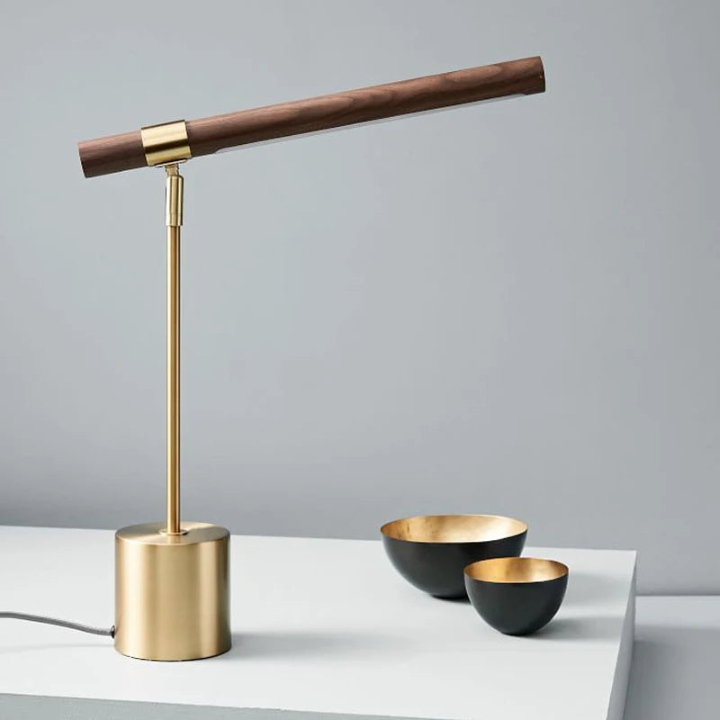 Lampe de Chevet Bambou Fer LED Minimaliste – Helios