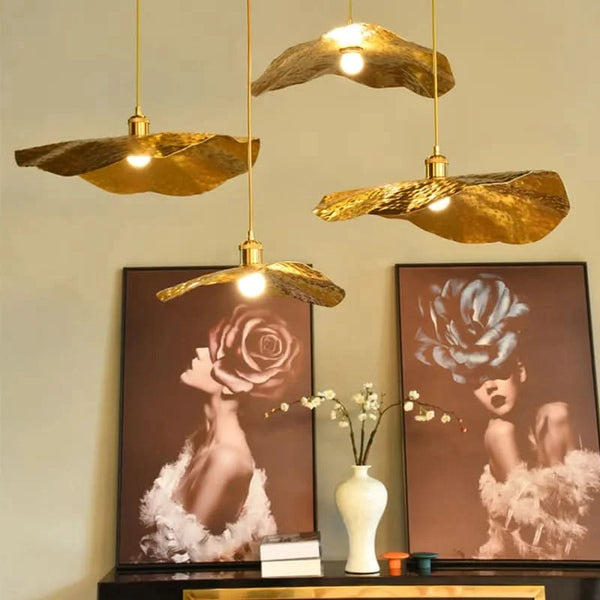 Gouden Wave LED hanglamp