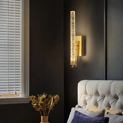 Modern wandlamp in kristal voor woonkamer en slaapkamer – Crystarion