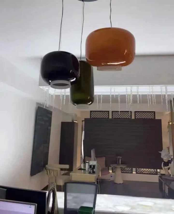 Suspension en verre coloré pour salle à manger et chambre – Armoniel