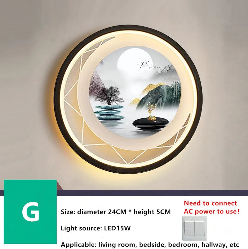 Applique murale en fer style chinois pour chambre – Oriensio