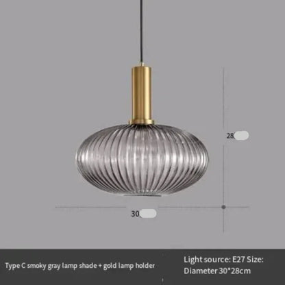 Noordse gerookt glazen hanglamp voor eetkamer – Veranys