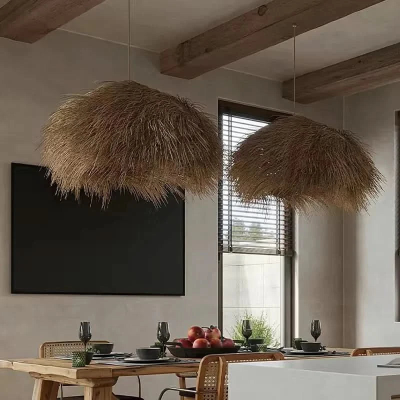 Decoratieve Hanglamp Gevlochten Rotan Boeiende Schaduwen – Tropicale