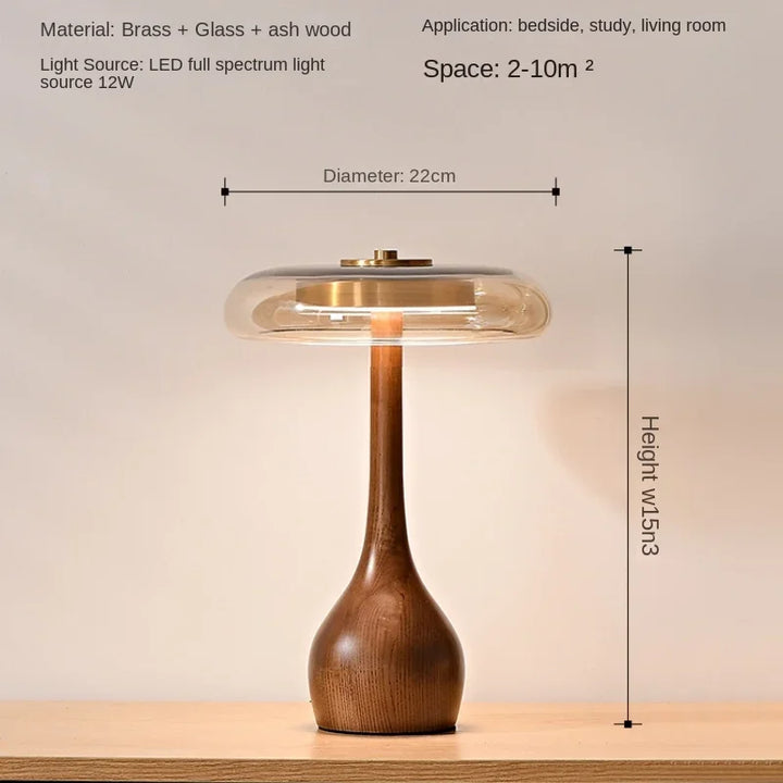 Lampe sur pied en verre rétro japonais – Zénorex