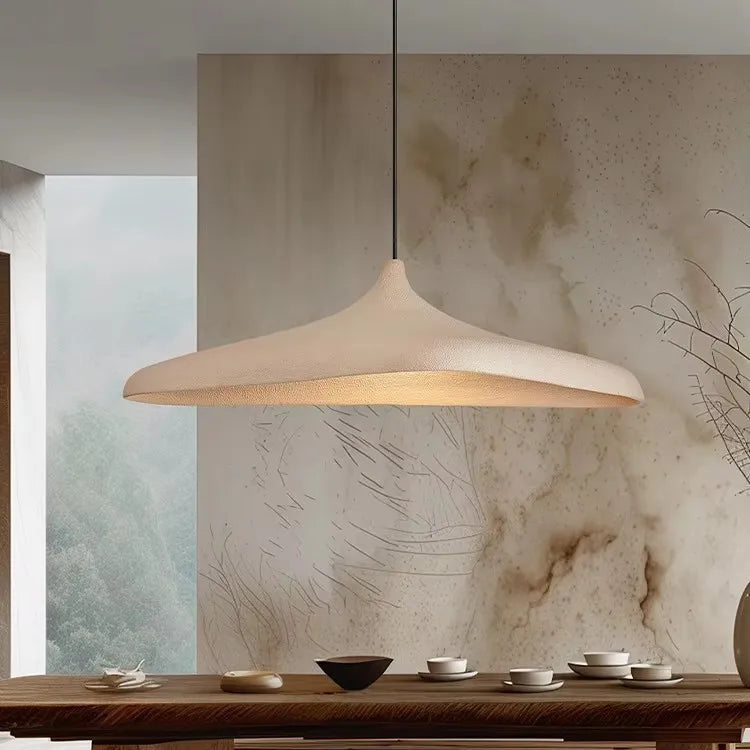 Wabi-Sabi stijl hanglamp in microbeton voor restaurants – Zelinea