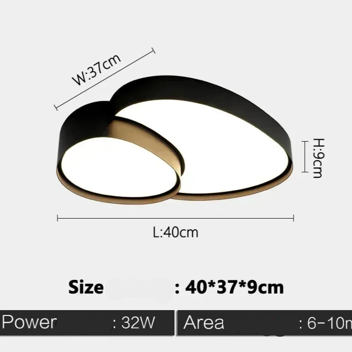 Plafonnier moderne en fer noir pour salon – Célestrium