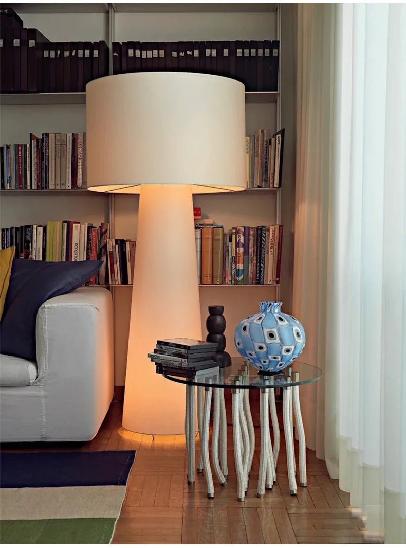 Lampe sur pied en tissu et fer design nordique – Armonello