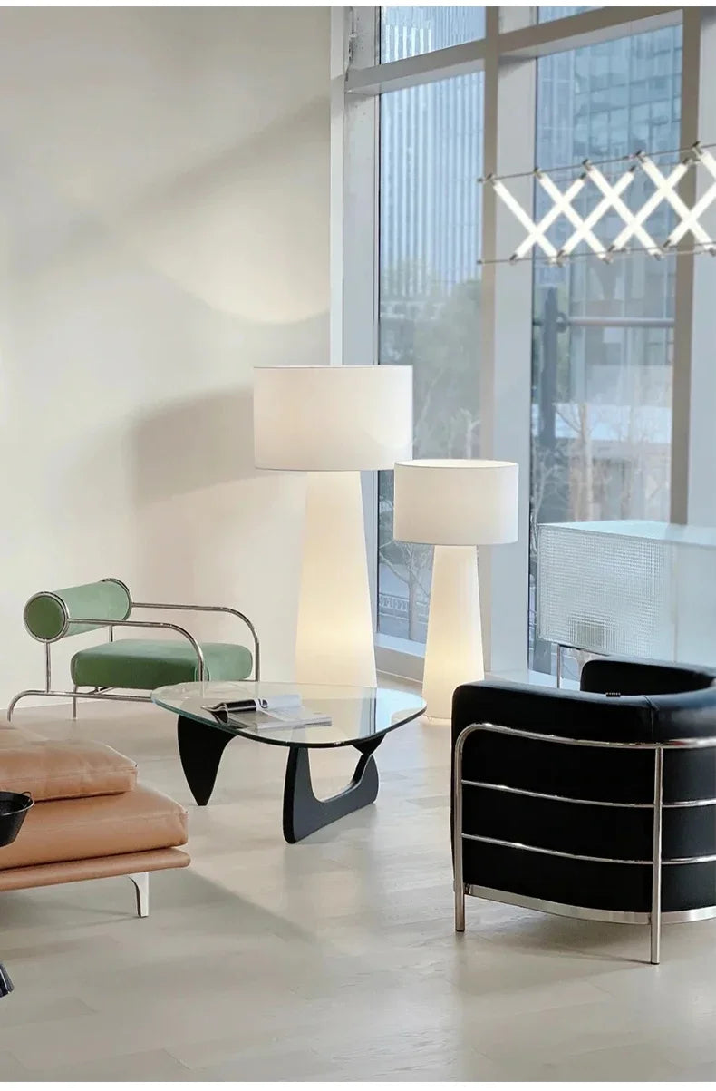 Lampe sur pied en tissu et fer design nordique – Armonello