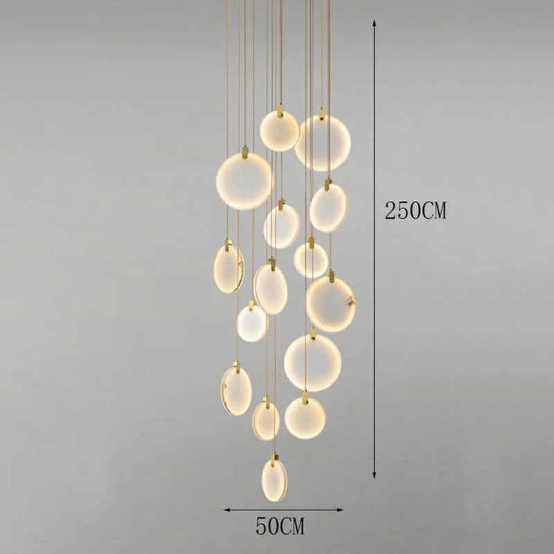 Suspension LED moderne en acrylique pour salon – Thaliona