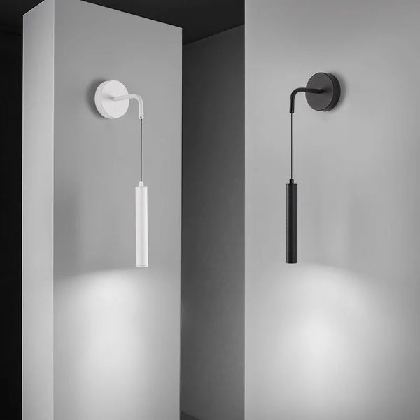 Applique murale moderne en métal noir pour chambre – Novalume