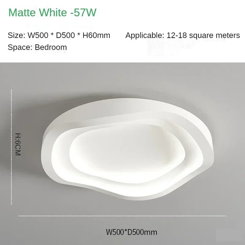 Plafonnier LED minimaliste blanc pour salon moderne – Arionde