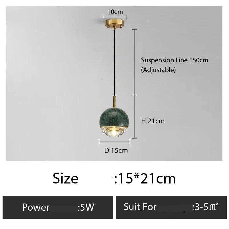 Suspension minimaliste en cuivre pour chambre – Arionelle