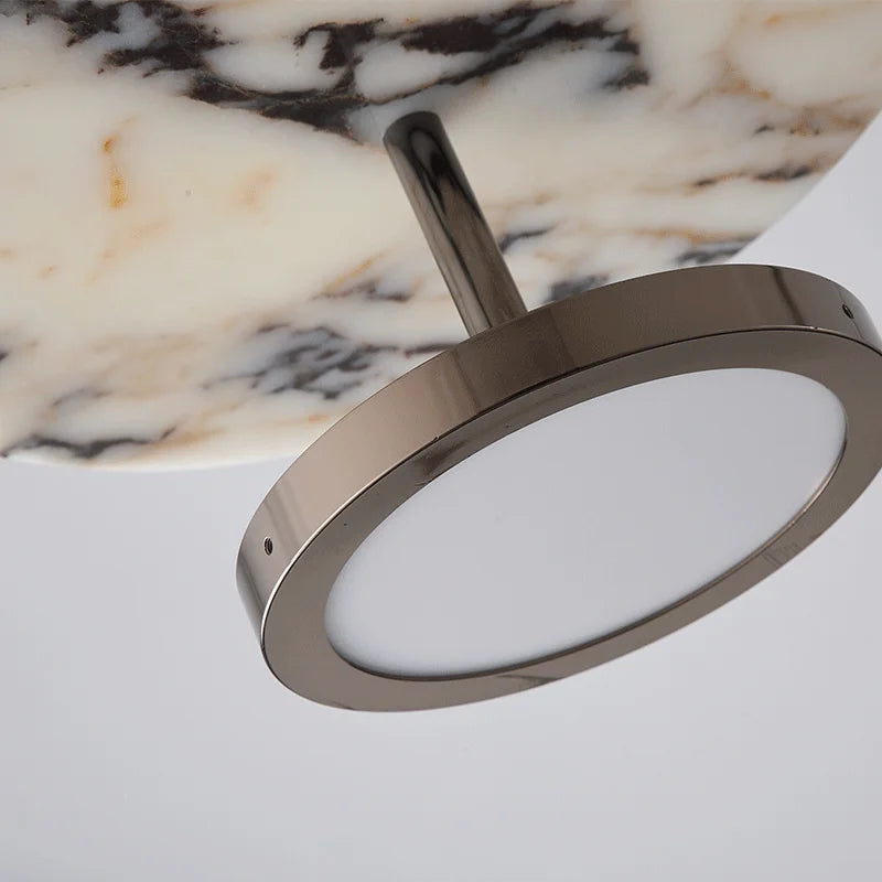 Hanglamp van natuurlijk zwart steen voor slaapkamer – Noctura