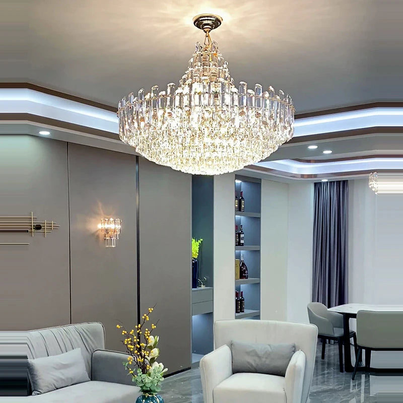 Lustre moderne en cristal pour duplex – Estellion