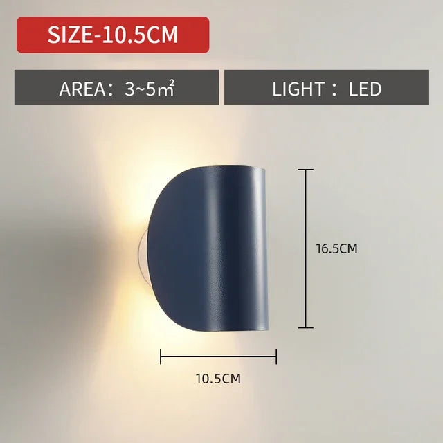 Applique murale moderne en aluminium rotative – Ciralux