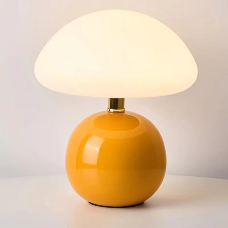 Lampe de table en céramique crémeuse pour chambre – Aureolys