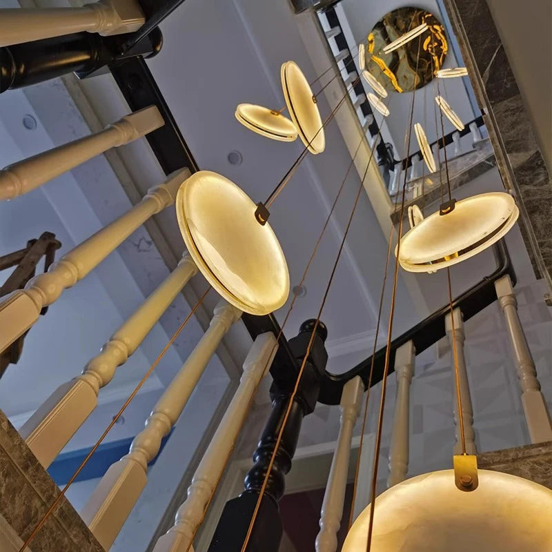 Suspension LED moderne en acrylique pour salon – Thaliona